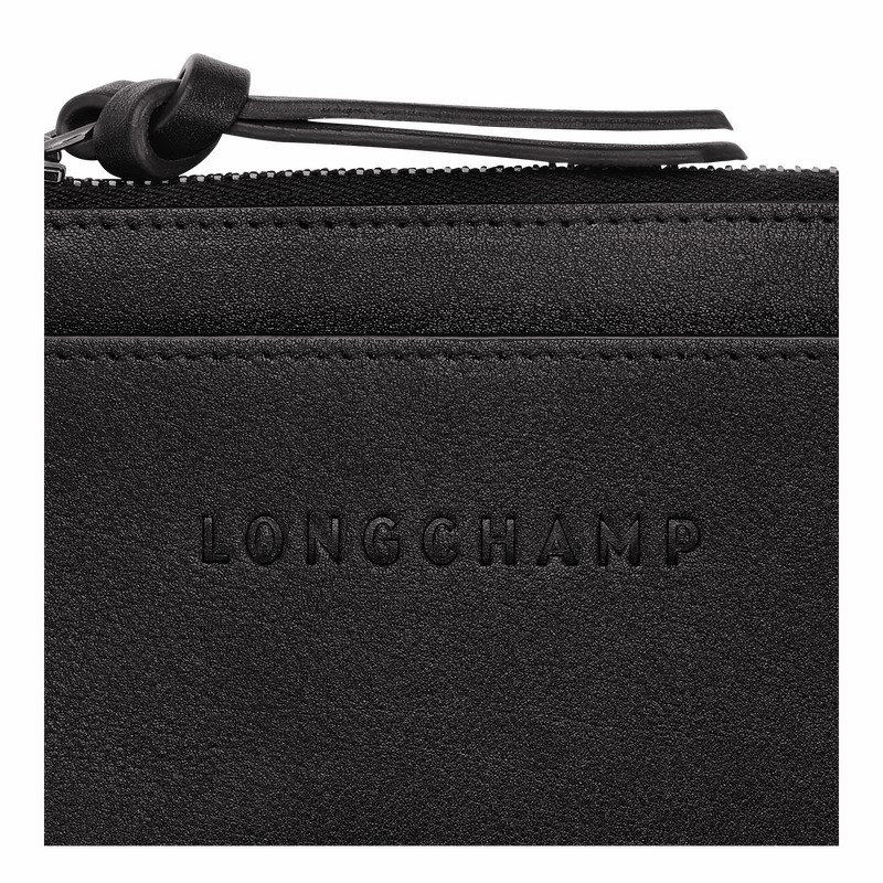 Longchamp 3D Kortholder Dame Sort Danmark | 30034HCV001