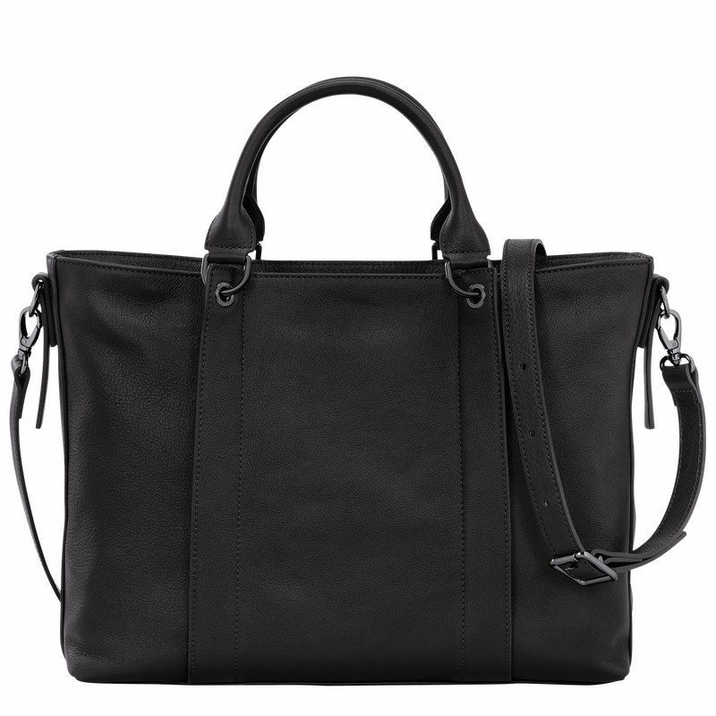 Longchamp 3D L Håndtaske Dame Sort Danmark | 10198HCV001