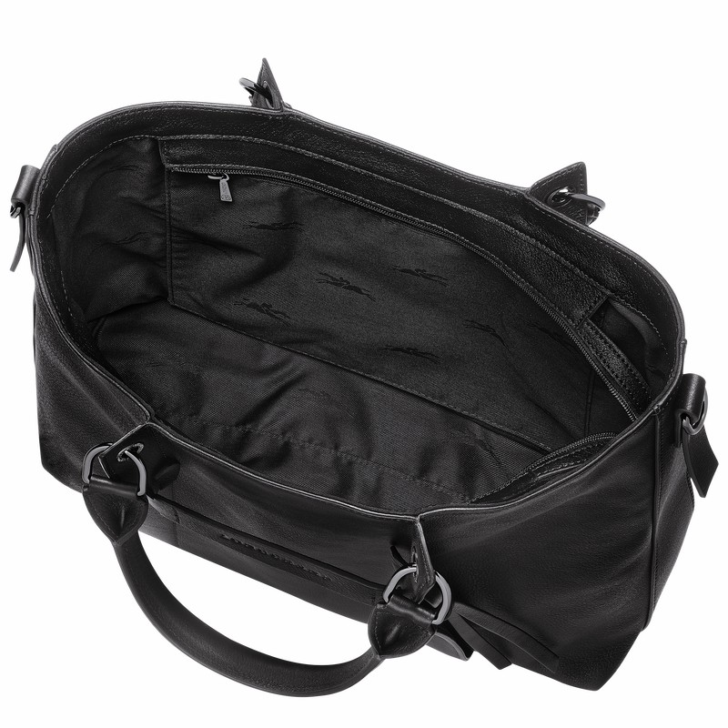 Longchamp 3D L Håndtaske Dame Sort Danmark | 10198HCV001