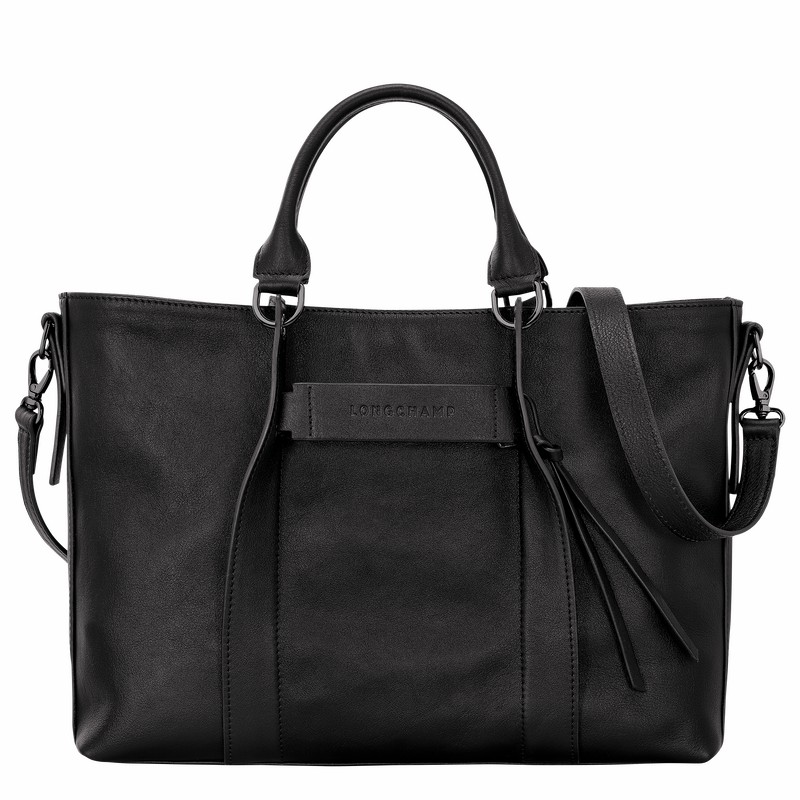 Longchamp 3D L Håndtaske Dame Sort Danmark | 10198HCV001