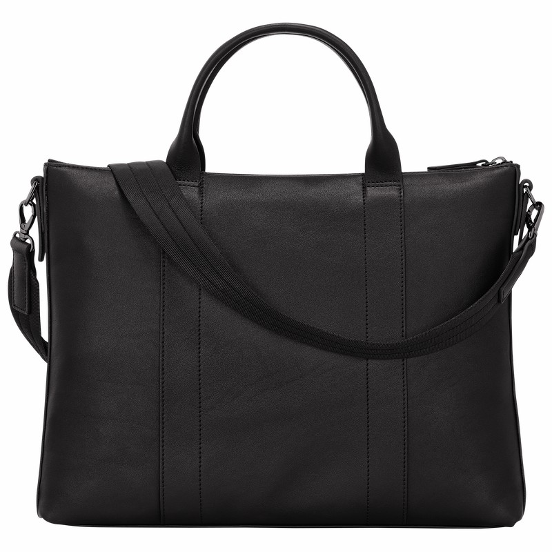 Longchamp 3D Mappe Herre Sort Danmark | 10237HCV001-