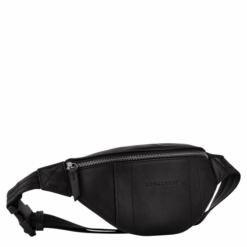 Longchamp 3D S Bæltetasker Dame Sort Danmark | 20054HCV001
