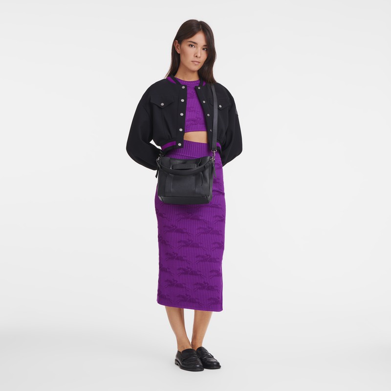 Longchamp 3D S Crossbody Taske Dame Sort Danmark | 10215HCV001