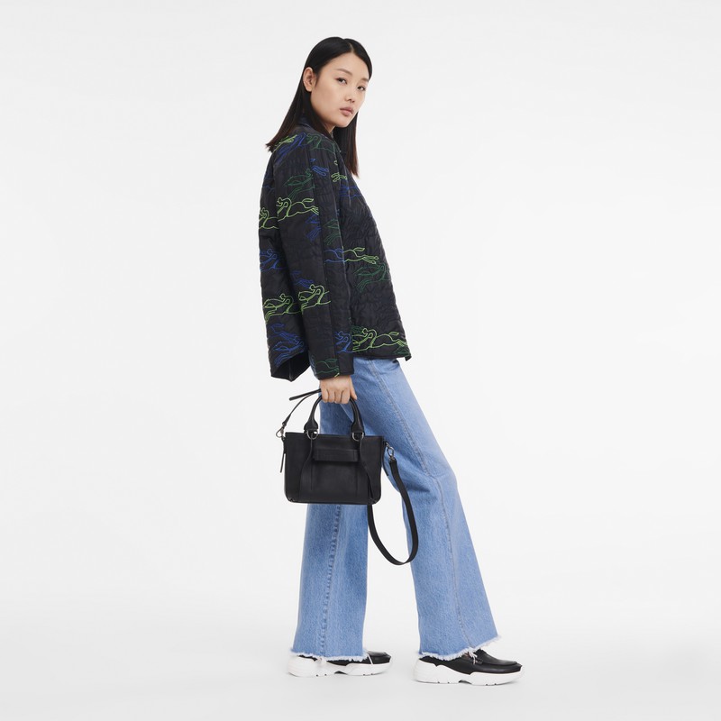 Longchamp 3D S Håndtaske Dame Sort Danmark | 10197HCV001