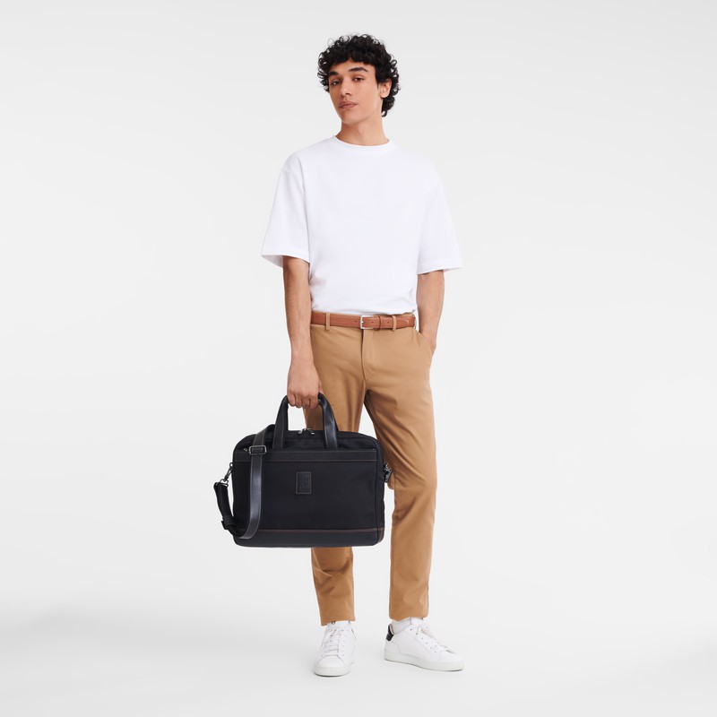Longchamp Boxford L Mappe Herre Sort Danmark | L1487080001