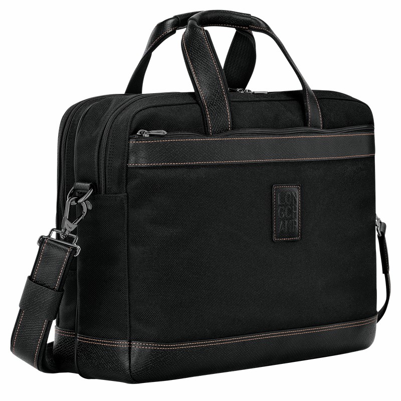 Longchamp Boxford L Mappe Herre Sort Danmark | L1487080001