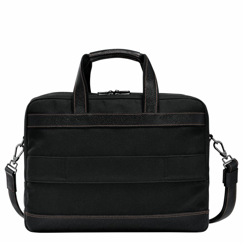 Longchamp Boxford L Mappe Herre Sort Danmark | L1487080001
