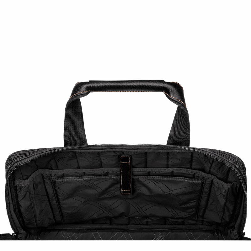 Longchamp Boxford L Mappe Herre Sort Danmark | L1487080001