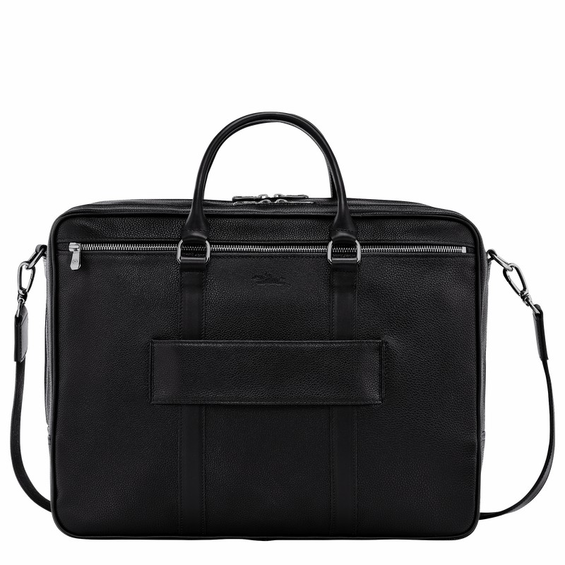Longchamp Le FOULONNÉ L Mappe Dame Sort Danmark | L2129021047