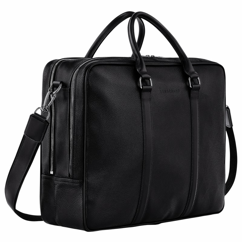 Longchamp Le FOULONNÉ L Mappe Herre Sort Danmark | L2129021047-