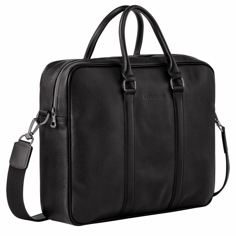 Longchamp Le FOULONNÉ M Mappe Herre Sort Danmark | L2123021047-