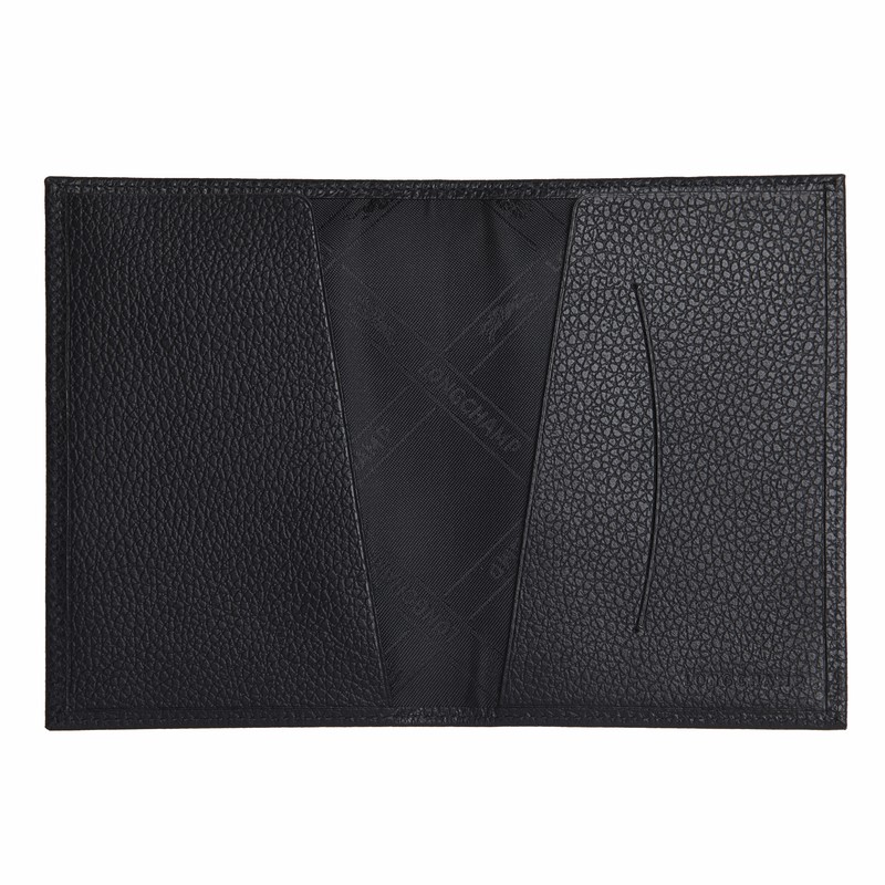 Longchamp Le FOULONNÉ Pasholder Dame Sort Danmark | L3416021US001