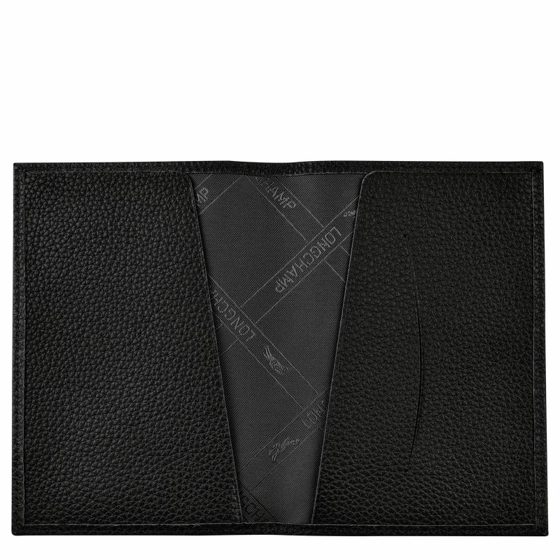 Longchamp Le FOULONNÉ Pasholder Dame Sort Danmark | L3416021001