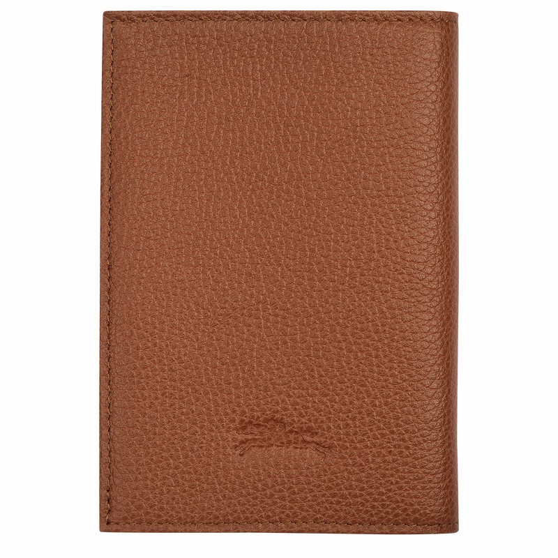 Longchamp Le FOULONNÉ Pasholder Herre Caramel Danmark | L3416021121-