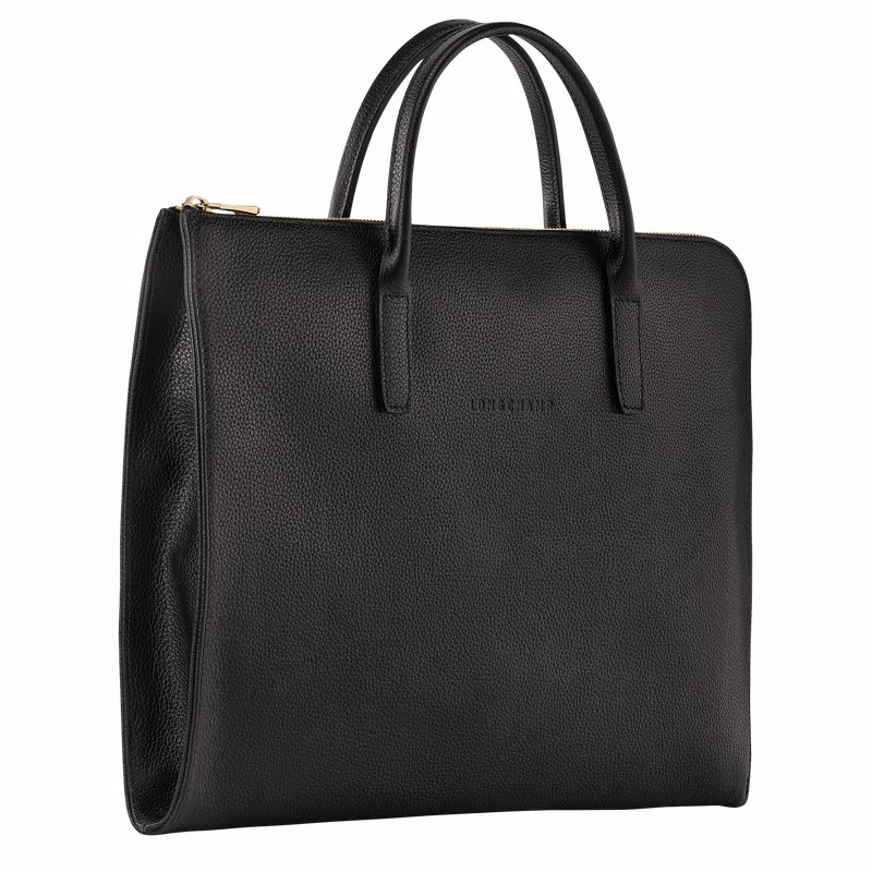 Longchamp Le FOULONNÉ S Mappe Dame Sort Danmark | L2115021001