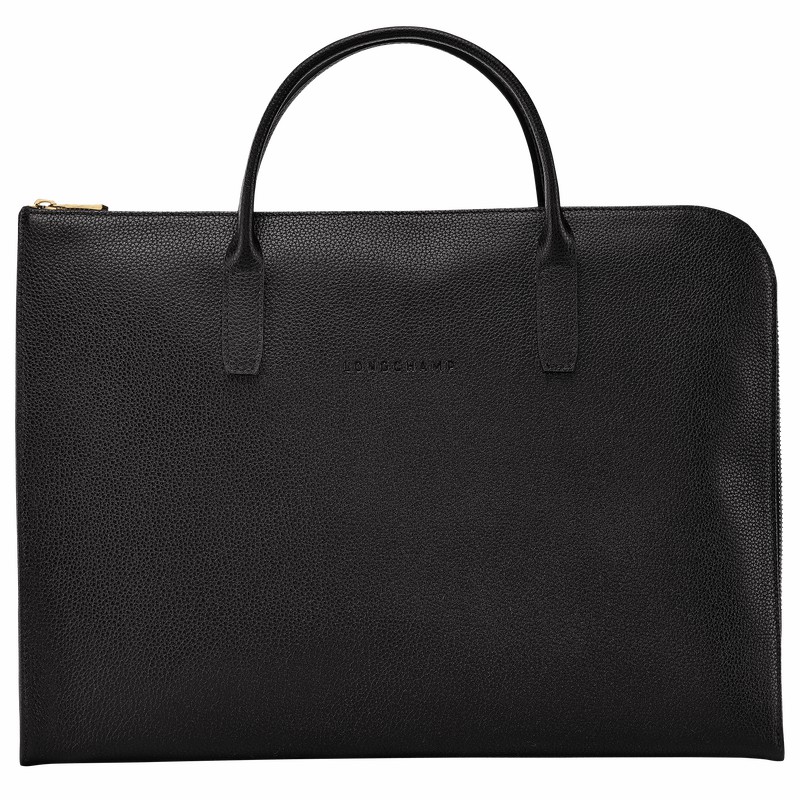 Longchamp Le FOULONNÉ S Mappe Dame Sort Danmark | L2115021001