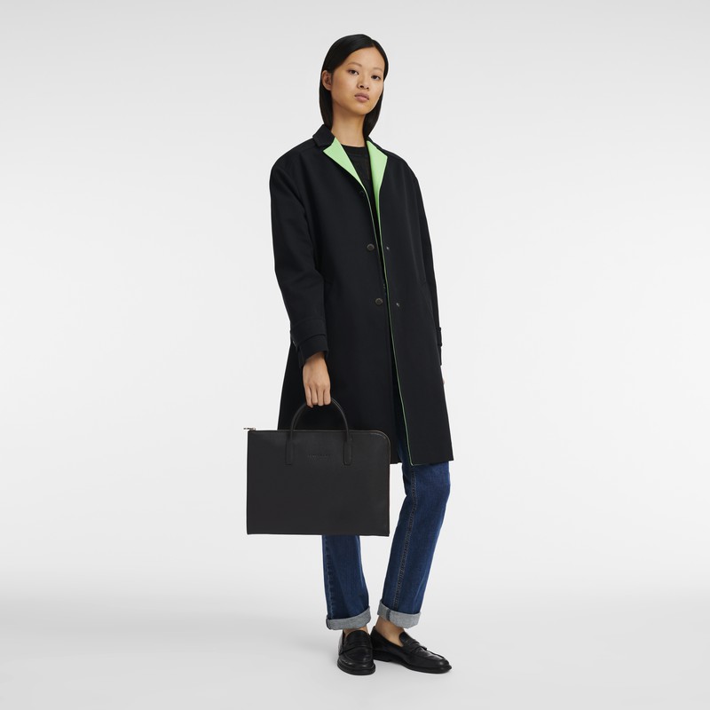 Longchamp Le FOULONNÉ S Mappe Herre Sort Danmark | L2115021001-