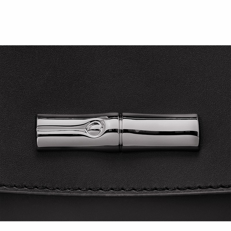 Longchamp Le Roseau Clutch Dame Sort Danmark | 10191HCN001