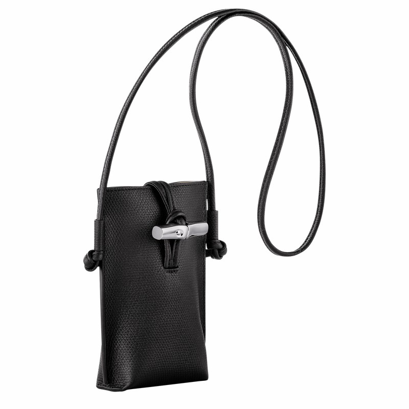 Longchamp Le Roseau Cover Dame Sort Danmark | 34180HFP001