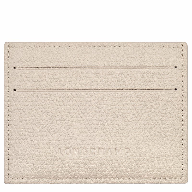 Longchamp Le Roseau Kortholder Dame Hvide Danmark | L3218HFP555