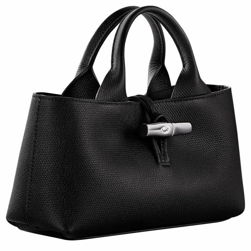 Longchamp Le Roseau S Håndtaske Dame Sort Danmark | 10280HFP001